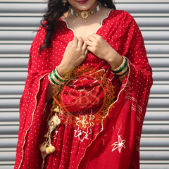 PURE JAIPURI GEORGETTE GOTA LEHENGA