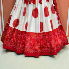 TUSSAR SILK GUJRATI BOOTA LEHENGA