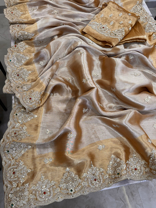 Kanjiwaram Gemstone Saree