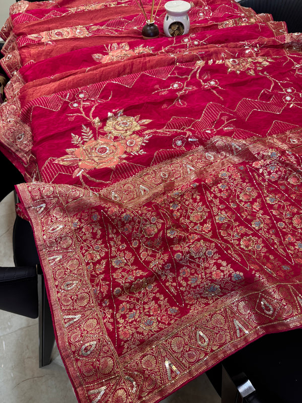 Pure Khaddi Georgette Saree