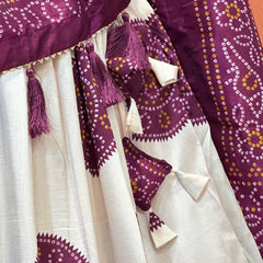 TUSSAR SILK GUJRATI BOOTA LEHENGA