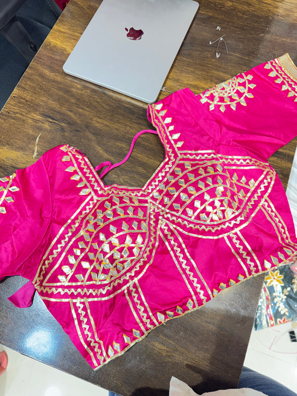 Gota Patti Gazi Silk Blouse