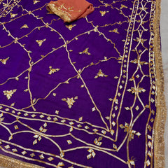 Gota Jal semi chiffon Saree