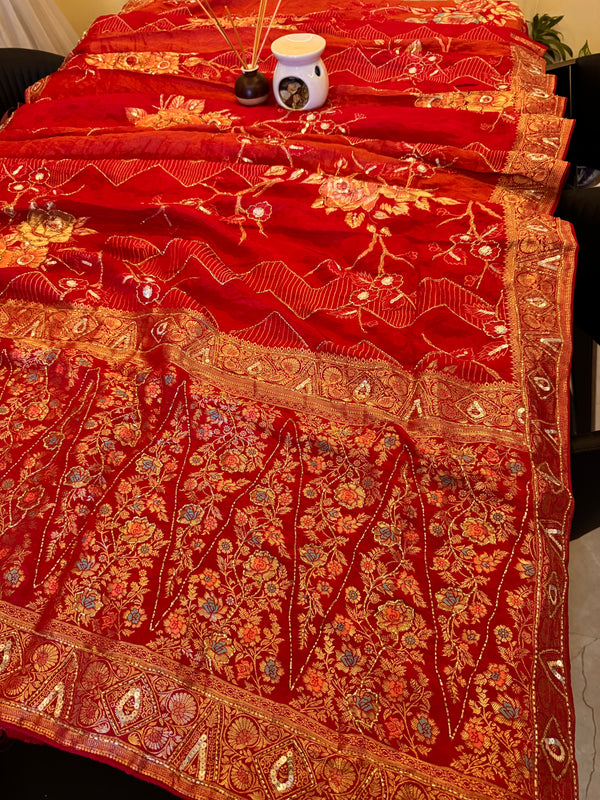 Pure Khaddi Georgette Saree