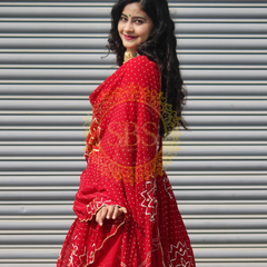 PURE JAIPURI GEORGETTE GOTA LEHENGA