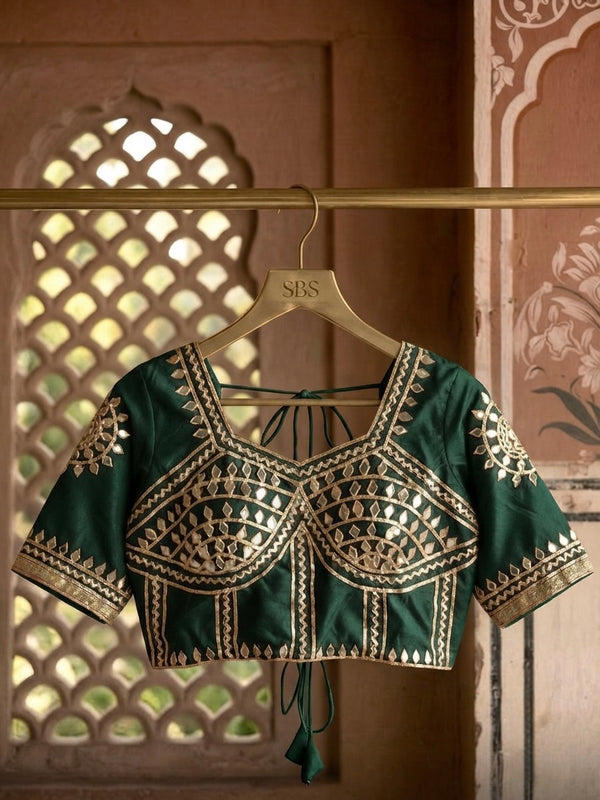 Gota Patti Gazi Silk Blouse