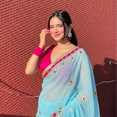 Flower Gota Patti Saree