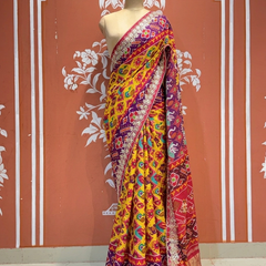 Ajrak Silk Saree