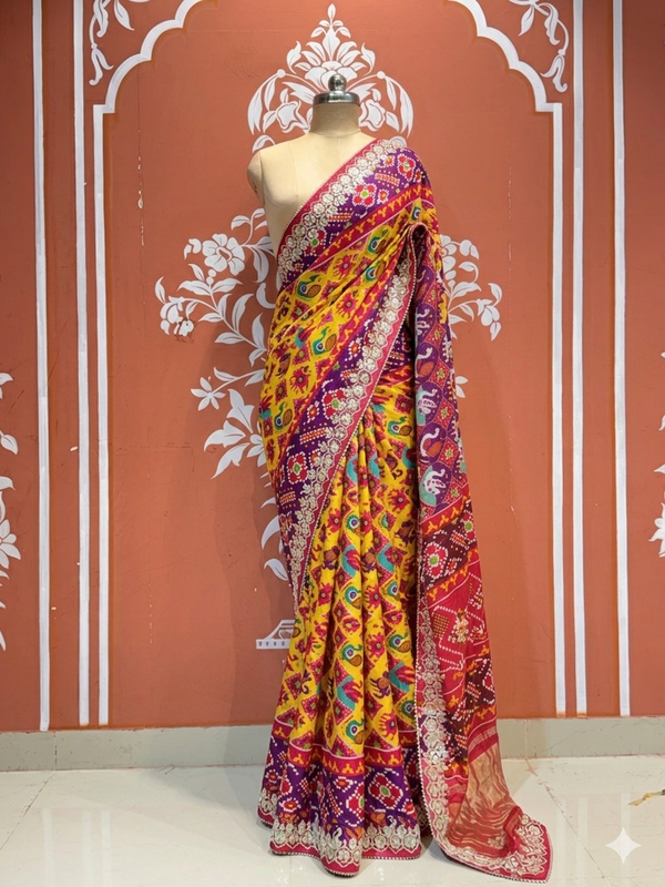 Ajrak Silk Saree