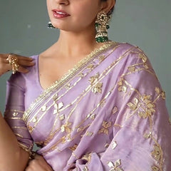 Pure Golden Tissue Gota Patti Saree