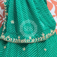 60 GM GEORGETTE LEHERIYA LEHENGA