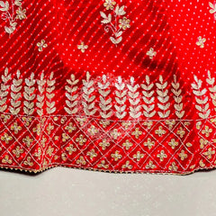 60 GM GEORGETTE LEHERIYA LEHENGA