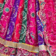Bandhej Multi Rajwadi Lehenga