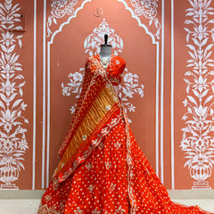 Modal Gajji Bandhej Lehenga