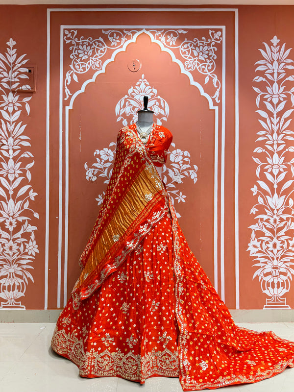 Modal Gajji Bandhej Lehenga