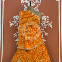 60GM GEORGETTE BANDHANI HANDWORK LEHENGA