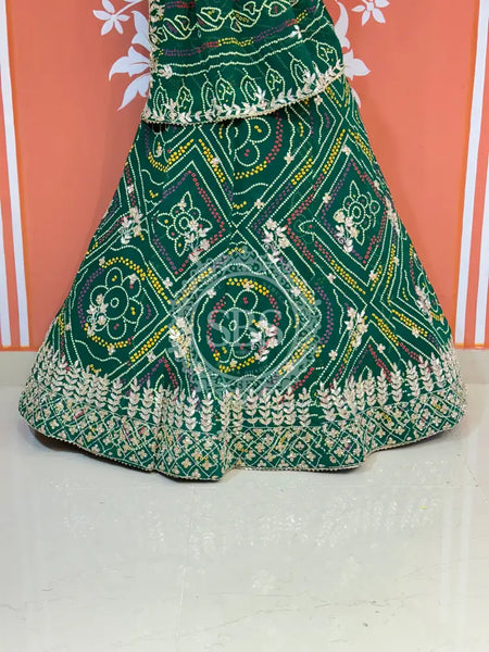 60GM GEORGETTE BANDHANI HANDWORK LEHENGA
