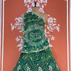 60GM GEORGETTE BANDHANI HANDWORK LEHENGA