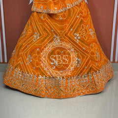 60GM GEORGETTE BANDHANI HANDWORK LEHENGA