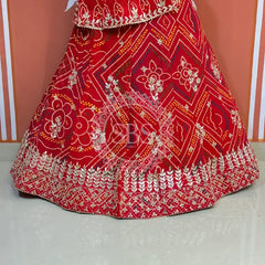 60GM GEORGETTE BANDHANI HANDWORK LEHENGA