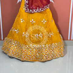 60GM GEORGETTE BHANDHANI GOTA PATTI LEHENGA