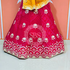 60GM GEORGETTE BHANDHANI GOTA PATTI LEHENGA