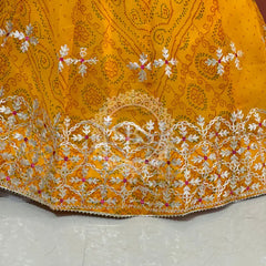 60GM GEORGETTE BHANDHANI GOTA PATTI LEHENGA