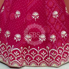 60GM GEORGETTE BHANDHANI GOTA PATTI LEHENGA