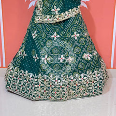 60GM GEORGETTE BHANDHANI GOTA PATTI LEHENGA