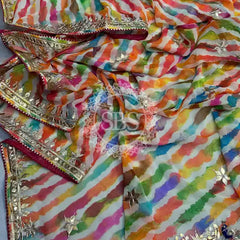 60GM GEORGETTE GOTA PATI SAREE Multi / Free Size