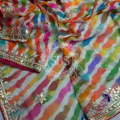 60GM GEORGETTE GOTA PATI SAREE Multi / Free Size