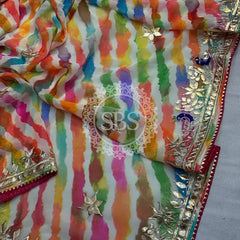 60GM GEORGETTE GOTA PATI SAREE Multi / Free Size