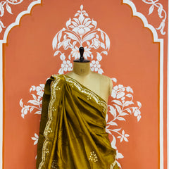 PURE COSMOS TISSUE HANDWORK GOTA PATTI LEHENGA