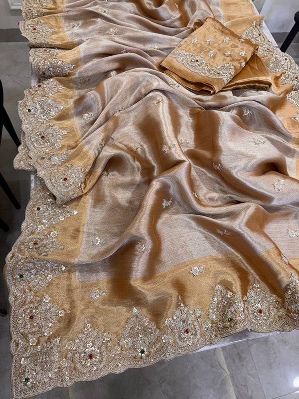 Kanjiwaram Gemstone Saree