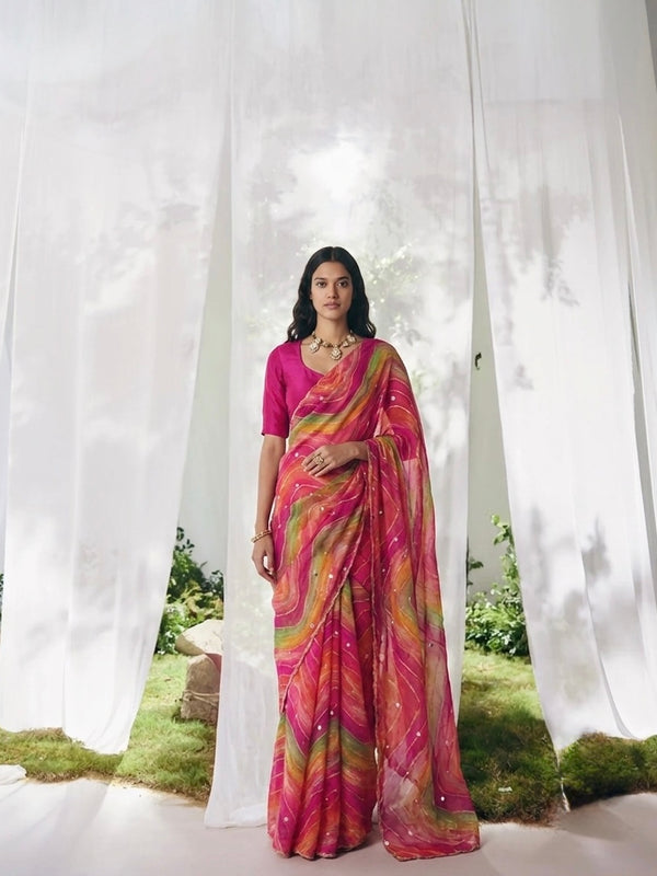 Leheriya Saree