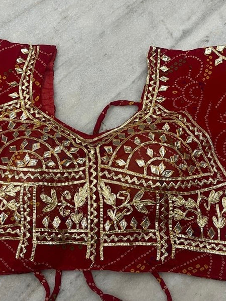 Aangi Bandhej Georgette Blouse