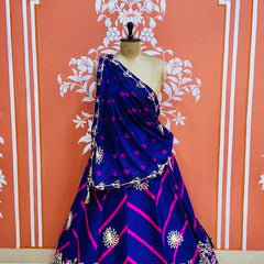 CHINON GOTA WORK LEHERIYA LEHENGA