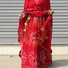 PURE JAIPURI GEORGETTE GOTA LEHENGA