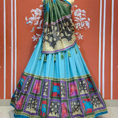 TUSSAR SILK GUJRATI LEHENGA
