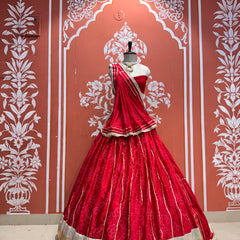 Karwachauth Bandhej Lehenga