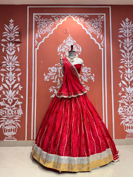 Karwachauth Bandhej Lehenga
