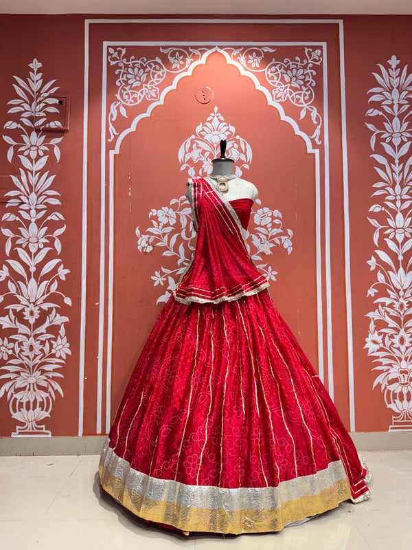 Karwachauth Bandhej Lehenga