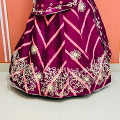 CHINON GOTA WORK LEHERIYA LEHENGA