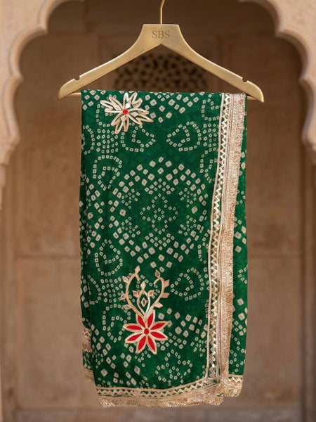 60gm Georgette Gota Saree