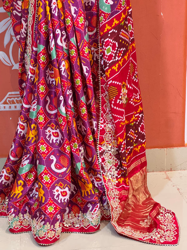 Ajrak Silk Saree