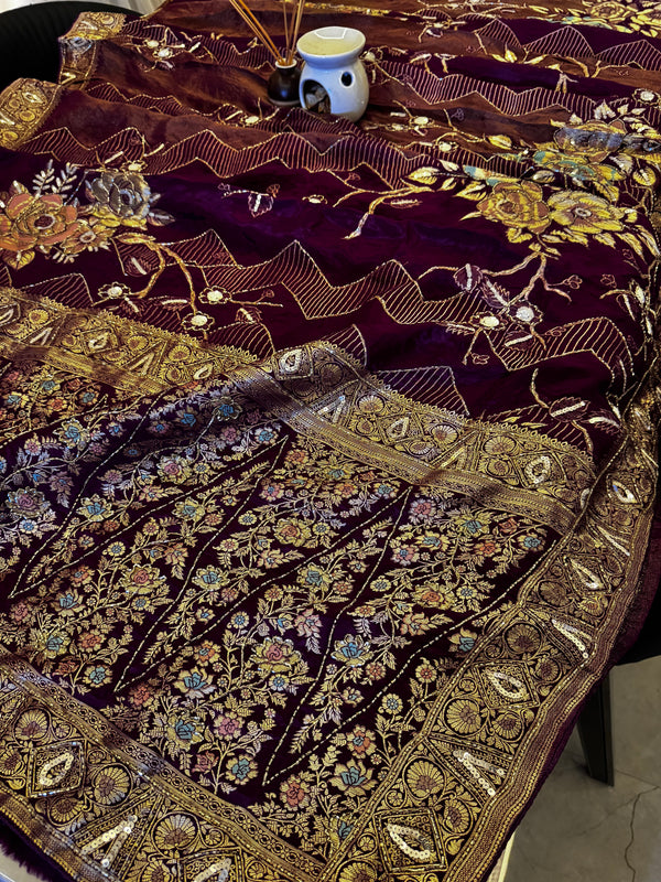 Pure Khaddi Georgette Saree
