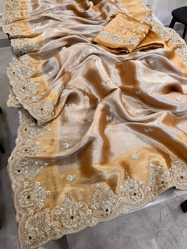 Kanjiwaram Gemstone Saree