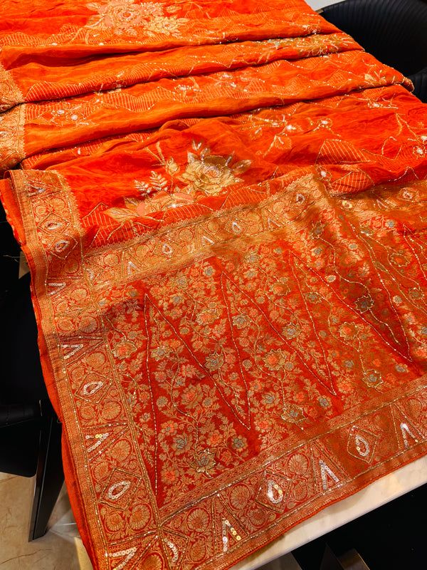 Pure Khaddi Georgette Saree