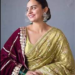 Pure Golden Tissue Gota Patti Saree