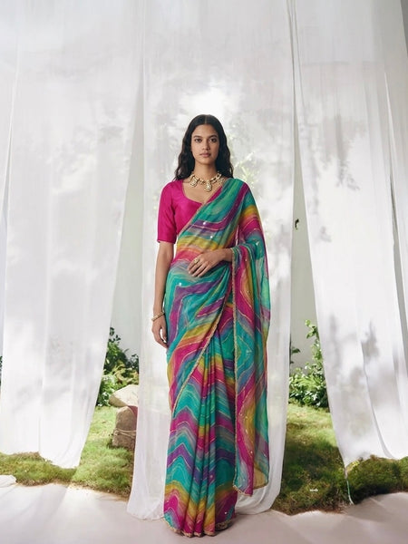 Leheriya Saree